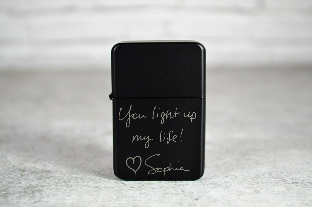 Custom Engraved Lighter From Actual Handwriting Personalized Lighter