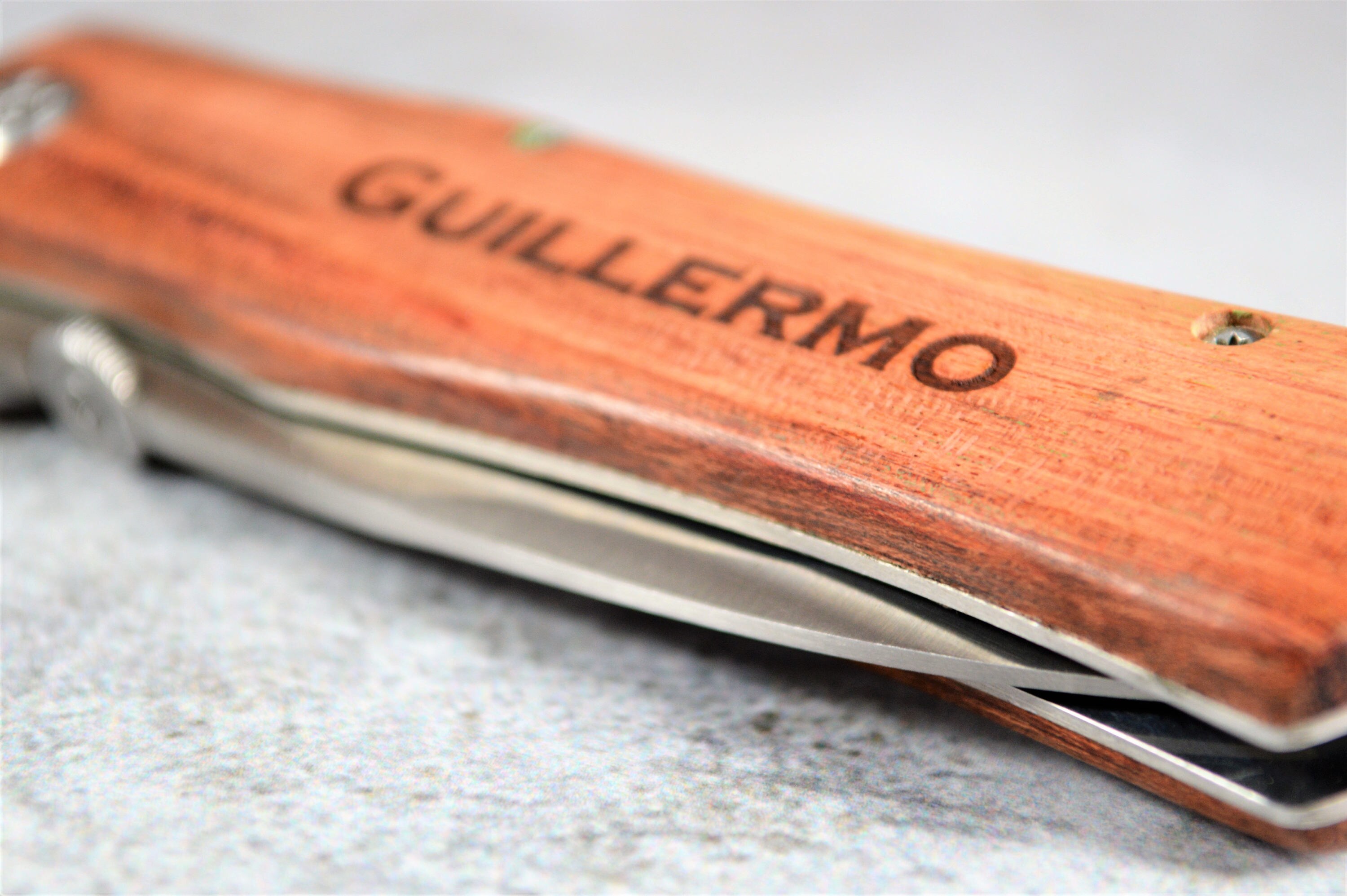 Personalized Wood Pocket Knife Custom Engraved Hunting Knife Etsy