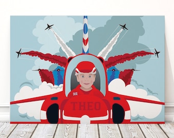 Pilot Child, Pretty Witty, Children's artwork, Unicorn Portrait, Humorous artwork, Wall art, Personal gift - Print