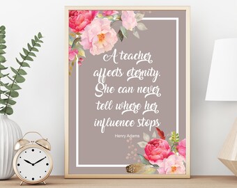 Teacher Gift, Pretty Witty, Teacher artwork, Wall art, Thank you gift - Print