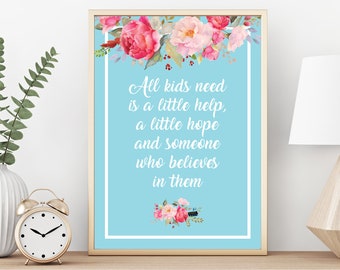 Teacher Gift, Pretty Witty, Teacher artwork, Wall art, Thank you gift - Print