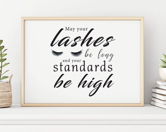Lashes Quote, Pretty Witty, Artwork, Wall art, Personal gift - Print