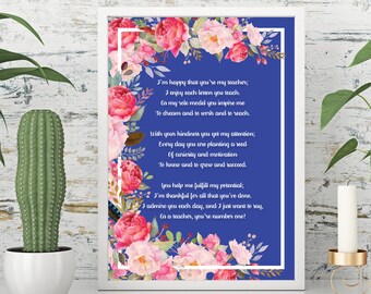 Teacher Gift, Pretty Witty, Teacher artwork, Wall art, Thank you gift - Print