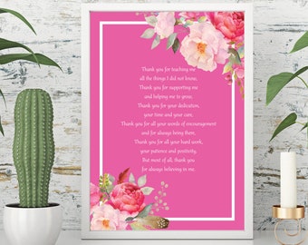 Teacher Gift, Pretty Witty, Teacher artwork, Wall art, Thank you gift - Print