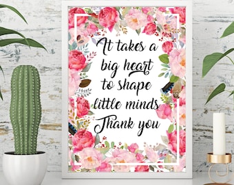 Teacher Gift, Pretty Witty, Teacher artwork, Wall art, Thank you gift - Print