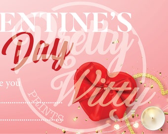 Valentine's Day Voucher, printable gift, instant download - A4 printable image