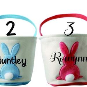 Embroidered Personalized Easter Bunny Basket