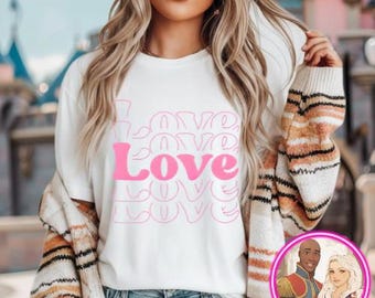 Love Love Love TRANSFER/Shirt No Weeding,No Cracking,No Peeling,Fast Shipping,Premium Quality White Toner DTF Transfer,Snow and Charming