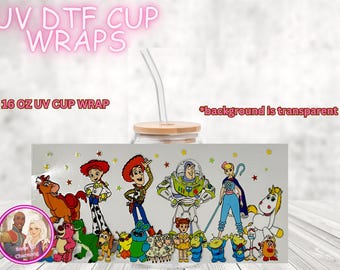Character UV Dtf Cup WRAPs, No Weeding, No Fussy Vinyl! Next Day Shipping, Uv Dtf Cup Wraps,Ready To Ship Today! Only 1 Left!