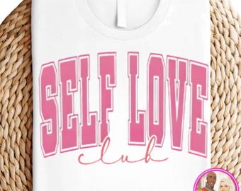 SELF LOVE CLUB Transfer/Shirt No Weeding,No Cracking,No Peeling,Fast Shipping,Premium Quality White Toner DtF Transfer,Snow and Charming