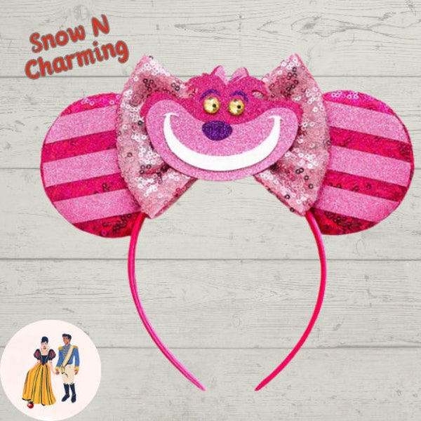 CHESHIRE CAT Themed Ears ,Theme Park Ears, High Quality Ears, Costume Ears, Lightweight Ears, Park Ears, Comfortable Band, Ready To Ship