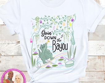 GOIN&#39; DOWN The BAYOU Dtf Transfer or shirt --No Weeding,No Cracking--Fast Shipping, Premium Quality White Toner Transfer, Snow and Charming