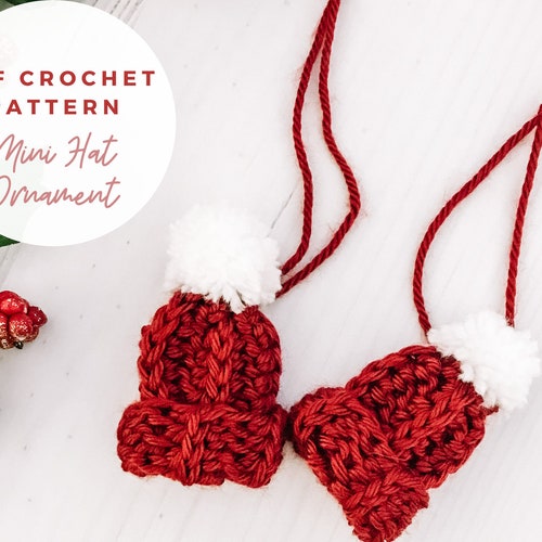 CROCHET PATTERN Mini Hat Ornament Crochet Ornament Pattern Etsy