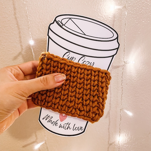 PRINTABLE Cup Cozy, Coffee Cozy Insert, Cup Cozy Display