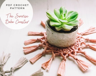 Boho Coaster Crochet Pattern (PDF Download)