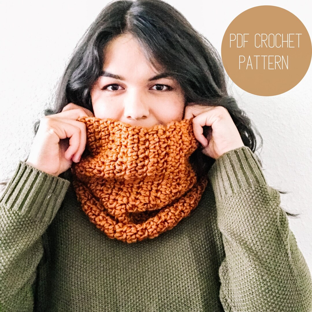 Cowl Crochet Pattern, Easy Beginner Scarf (PDF Pattern) - Etsy
