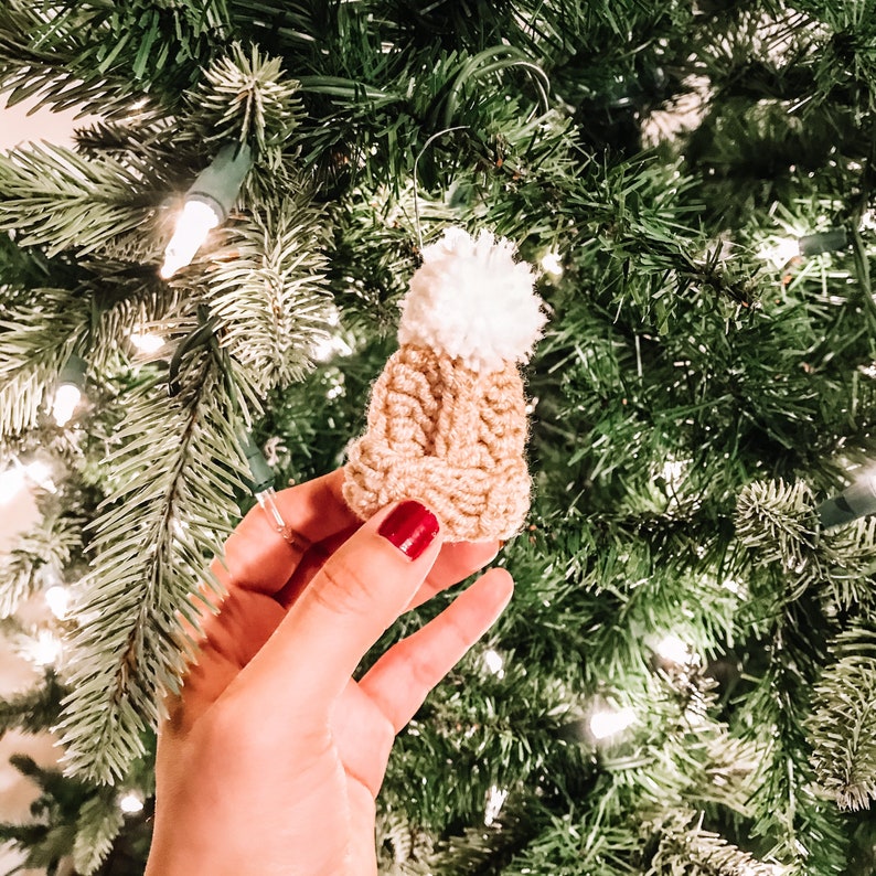 CROCHET PATTERN, Mini hat ornament, crochet ornament pattern, Christmas tree ornaments image 2