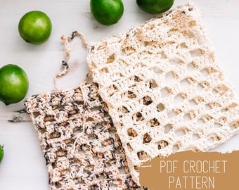 crochet bag pattern, The Terra Produce Bag crochet pattern, reusable produce bag pattern