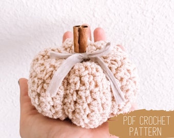 Small Pumpkin crochet pattern, crochet pdf pattern, fall crochet pattern, fall decor