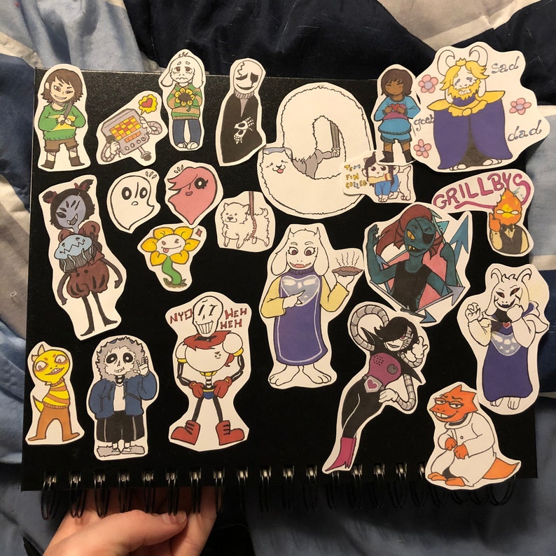 Undertale Sticker Set Etsy