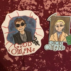 Aziraphale and Crowley Stickers
