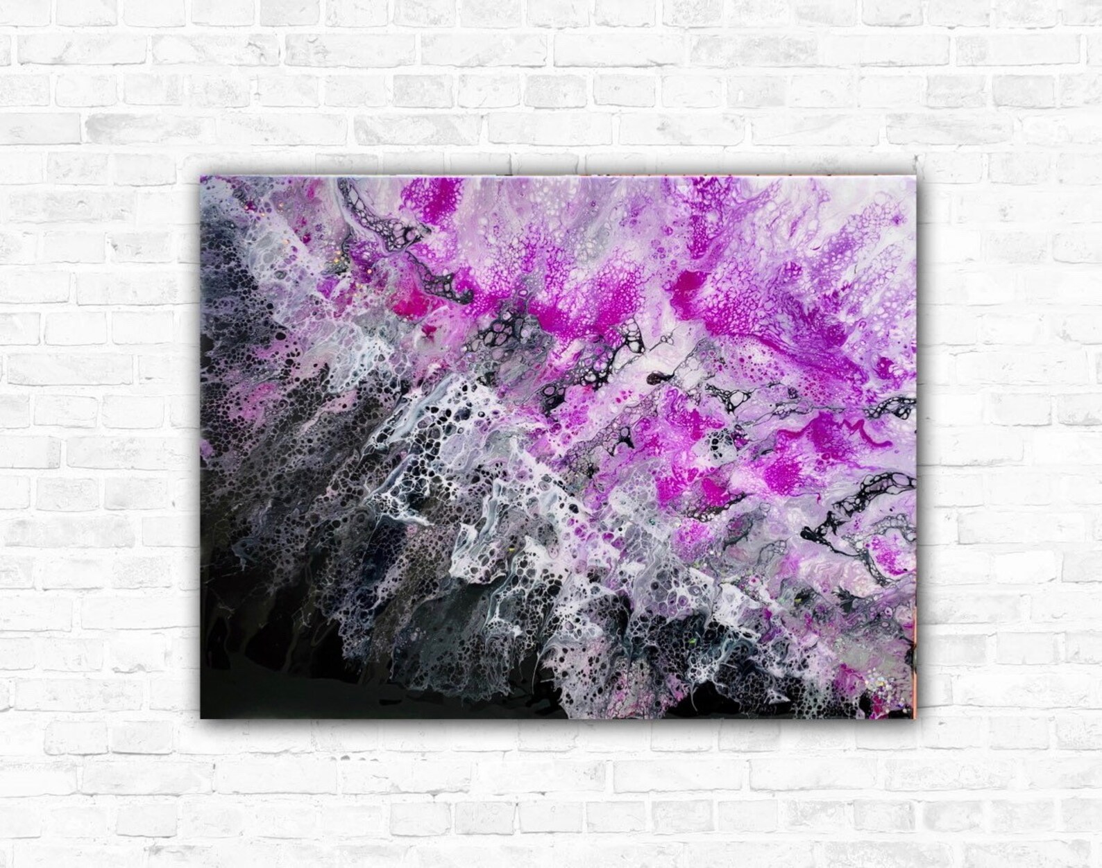 Original Abstract Painting Glitter Wall Art Resin Art Etsy