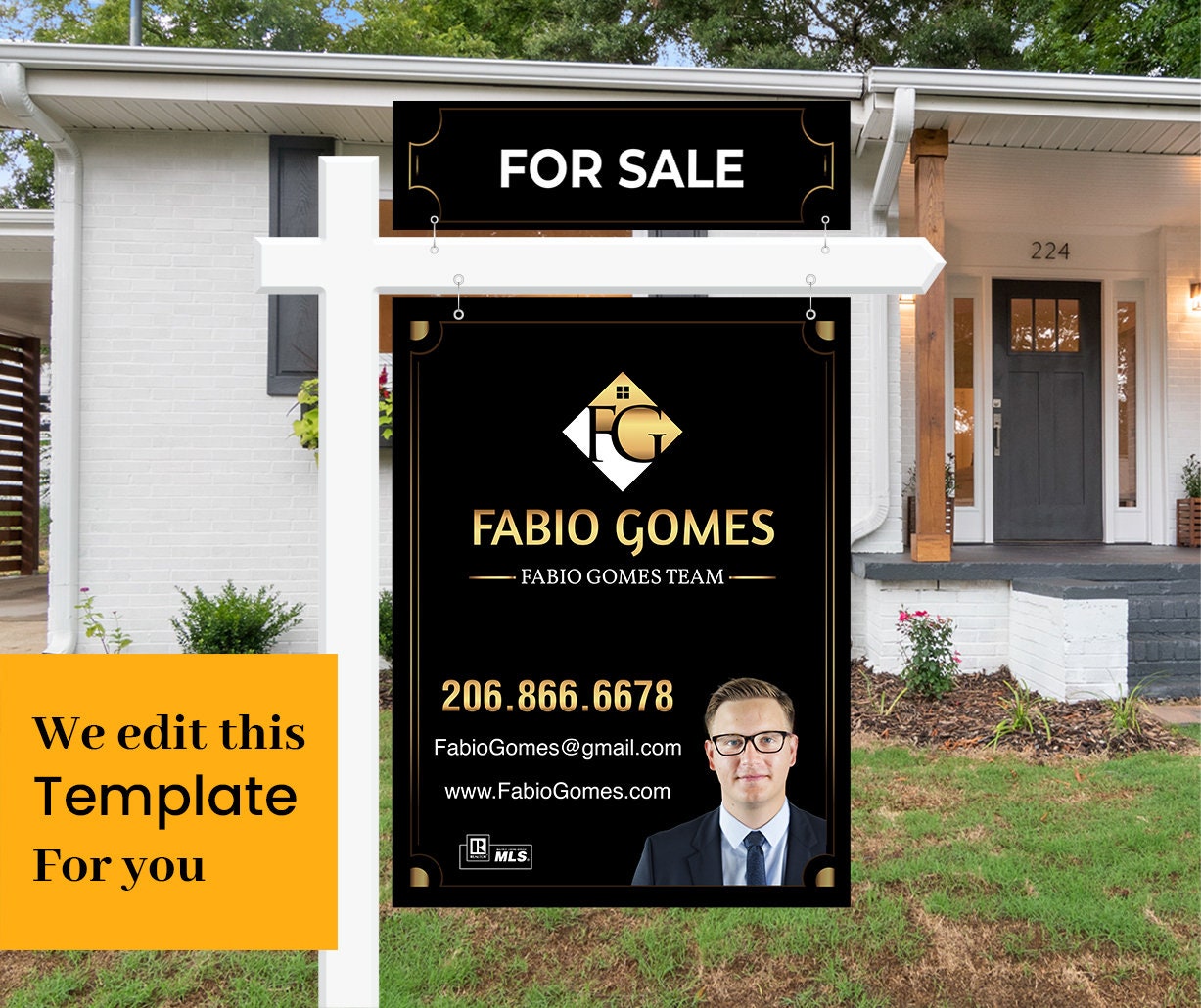 Luxury Real Estate Yard Sign Design for Sale Yard Sign, Open House