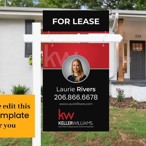 Keller Williams Yard Sign Marketing Template 4 Riders Etsy
