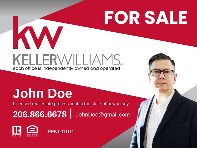 Keller Williams Yard Sign Design; For Sale Yard Sign Directional Yard Sign Open House