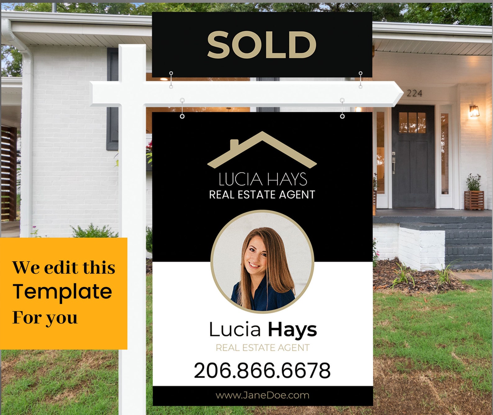 Real Estate Agent Yard Sign Design 4 RIDERS Etsy