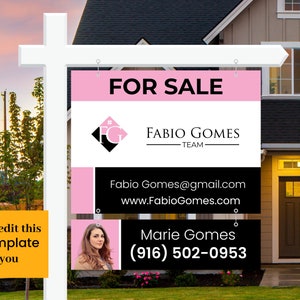 Real Estate Yard Sign Design; For Sale Yard Sign, Open House, Directional Yard Sign