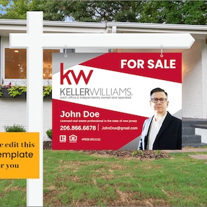 Keller Williams Yard Sign Design: Custom Real Estate Sign (Digital Product)