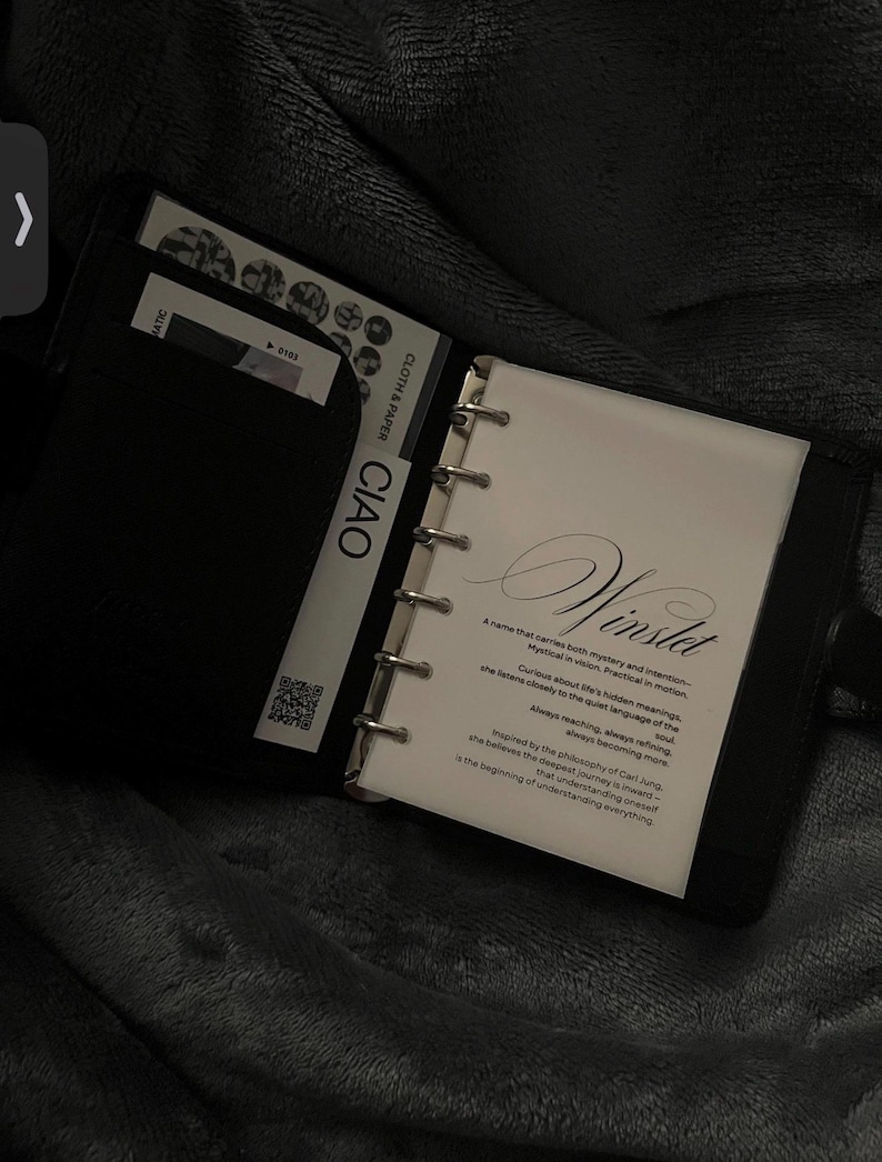 Personalized Vellum Planner Dashboard | Custom Name, Poetic Design image 3