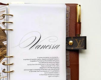 Personalized Vellum Planner Dashboard | Custom Name, Poetic Design