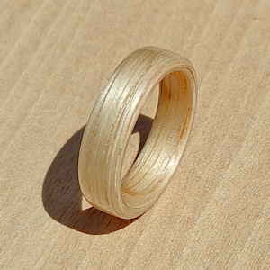 Bentwood Oak Ring Handmade Wood Wedding Band Mens Engagement Ring Custom Rustic Gift