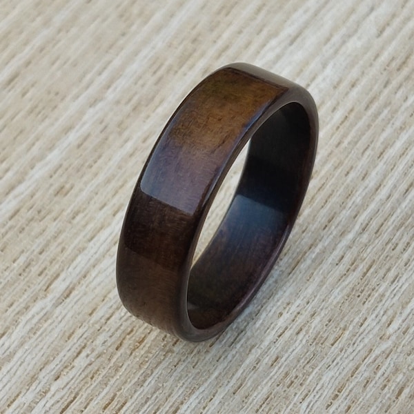 Smoked Eucalyptus Bentwood Ring Custom Handmade Wedding Anniversary Unique Statement Jewelry Engagement Gift