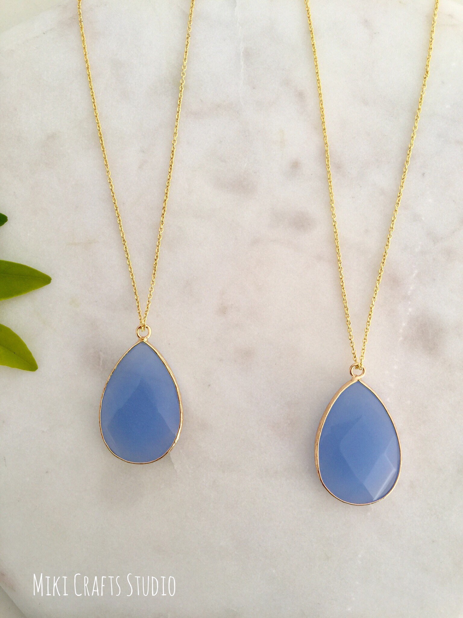 ネックレス・ペンダント Blue Stone Drop Necklace Teardrop Blue Stone Pendant Necklace | Natural Stone Pendant