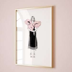 Poppies - Fashion Illustration Fine Art Print