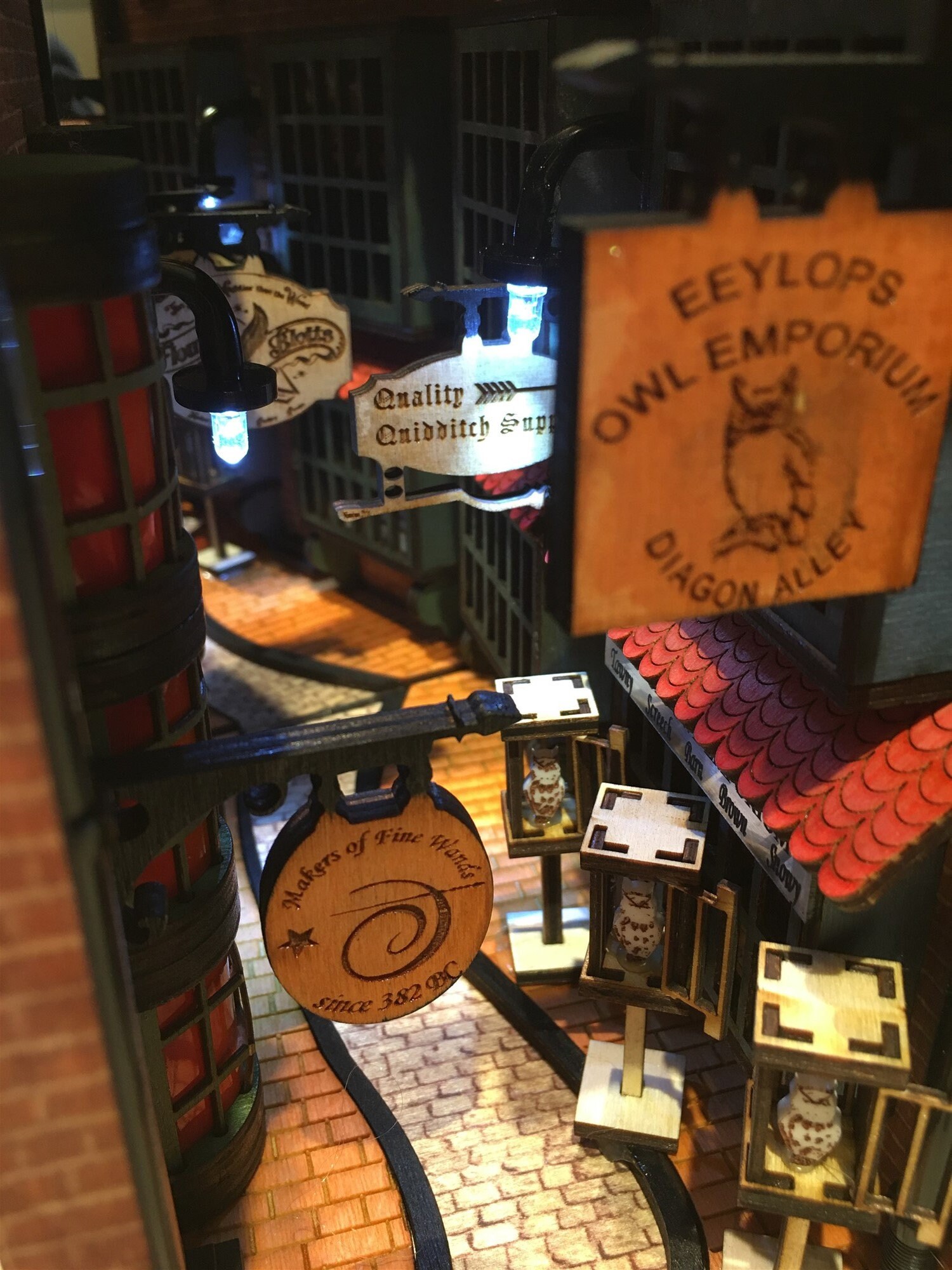 Diagon Alley Version II Booknook Diorama Laser Cutting Etsy