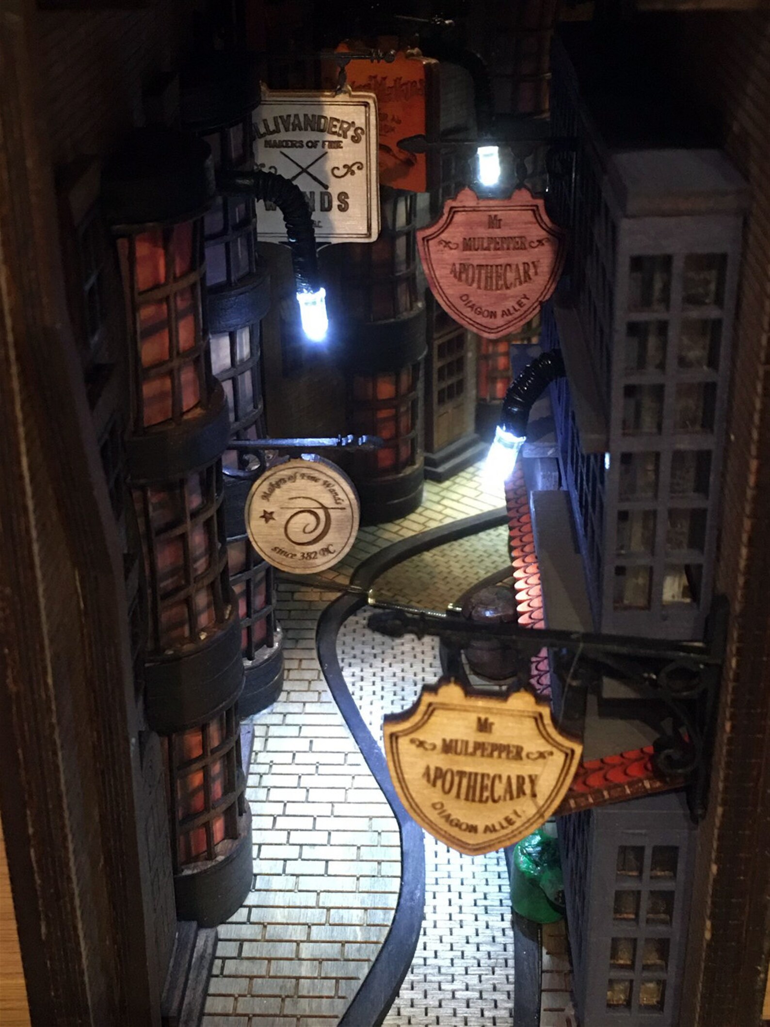 Diagon Alley Version I Booknook Diorama Laser Cutting Design Etsy