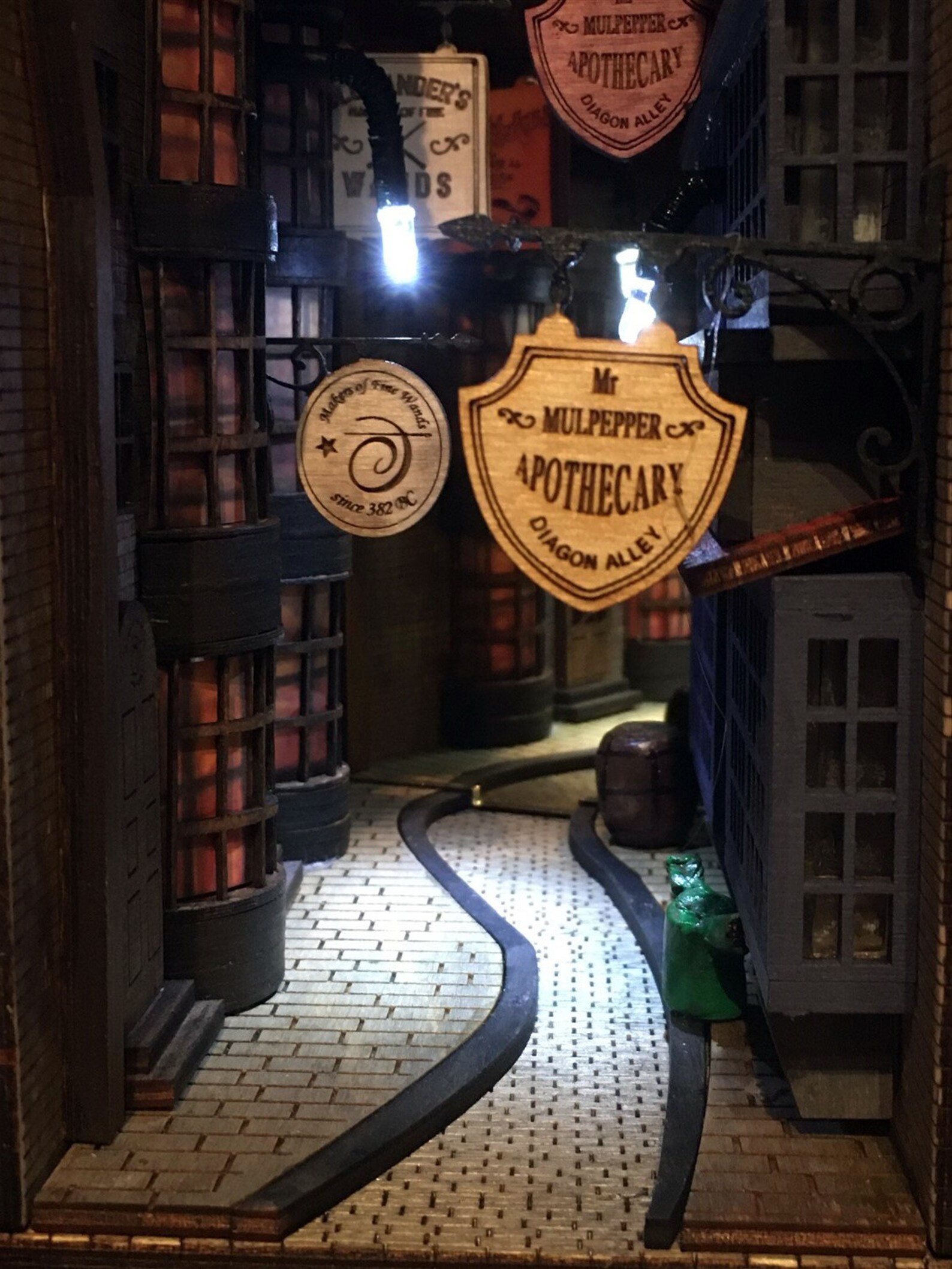 Diagon Alley Version I Booknook Diorama Laser Cutting Design Etsy
