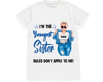 Personalised Oldest Sister, Middle Sister, Youngest Sister T-Shirt for  Siblings! – 87 Different design styles available