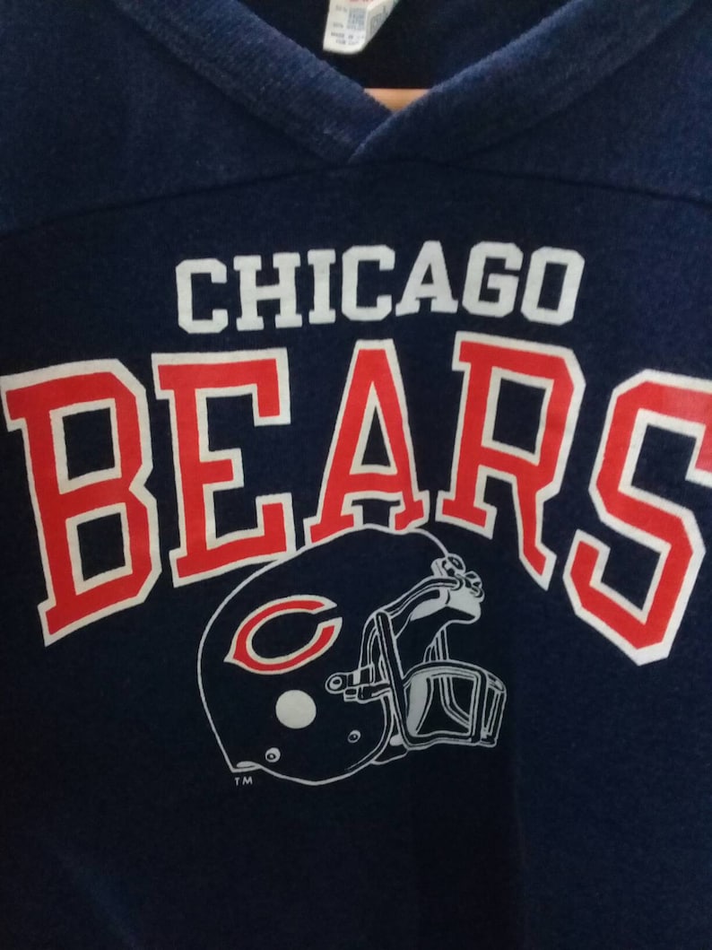 Vintage Chicago Bears Jersey Style Tee 90s Vintage Champion Bears Jersey L