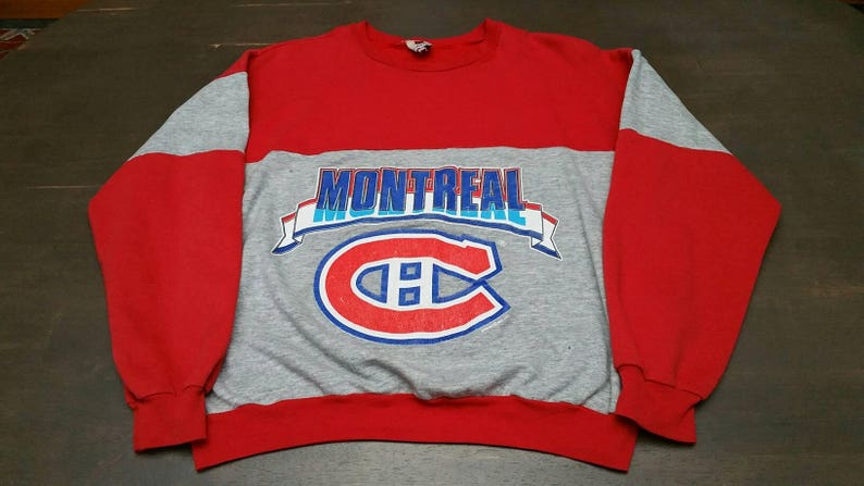Vintage 1989 Montreal Canadiens Crewneck Sweatshirt Vintage Habs