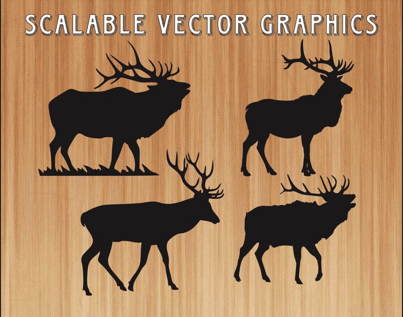 Elk svg bull elk cut file elk ai svg wireframe bull elk | Etsy