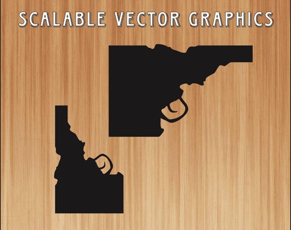 idaho outline svg idaho gun svg idaho cut file idaho | Etsy