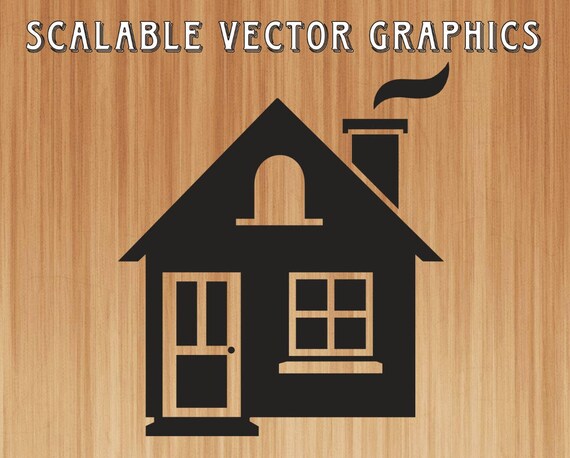 Cabin Silhouette Svg House Clipart House Svg Cut File House Etsy