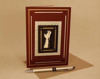 3D Greeting Card, 3D Art Card, 3D Silhouette Card -- Keyhole Card 6