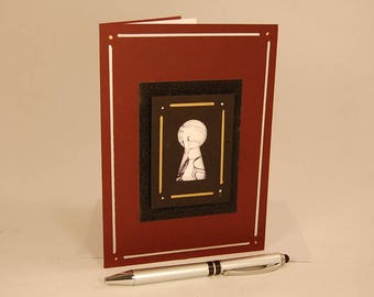 3D Greeting Card, 3D Art Card, 3D Silhouette Card -- Keyhole Card 4