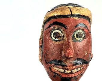 Collection antique Bali cadeau de notre spectacle de théâtre art indonésien. Tête de marionnette javanaise classique par Theatre Art Gallery